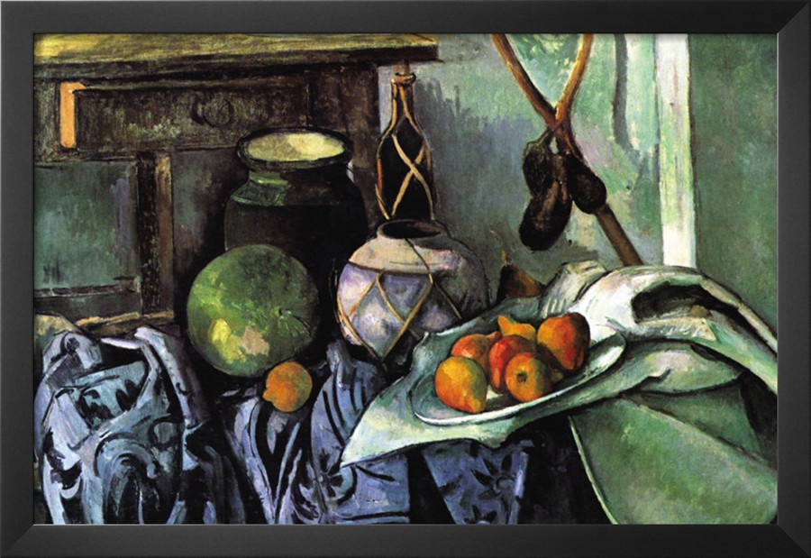 Still Life with Eggplant - Paul Cezanne Painting